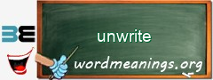 WordMeaning blackboard for unwrite